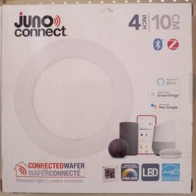 Juno 194994450634 Connect 4 Inch Smart Led Recessed Light 120v White Dimmable 810 Lumens 90 Cri