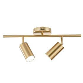 Kco B07vswtzl3 Lighting Modern 2-light Gold Track Fixture Flush Mount Brushed