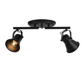 B0cj297dd5 Keesfu 2-light Black Track Lighting Kit Rotatable Heads Semi Flush Mount