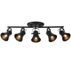 Keesfu B0cj8q8sn8 5-light Track Lighting Kitblack Semi Flush Mount Ceiling Light 5
