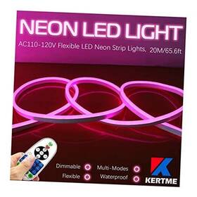 Kertme Led-p-20m Neon Led Type Ac 110-120v Light Strip 65.6 Ft Pink