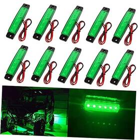 Keying2020 Dpd-10-g 10x Led Rock Lights Strip Light Wheel Well Waterproof Exterior Green