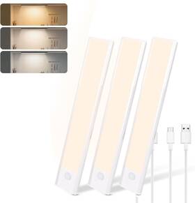 Sd2223ss Kingeng 3 Pack 12in 64led Under Cabinet Light Motion Sensor 3000k/5000k/6000k Dimmable