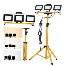K-gyd-70w Ksnalux 3 Head Dimmable Led Work Lights With Stand 21000 Lumens Portable Light 70w
