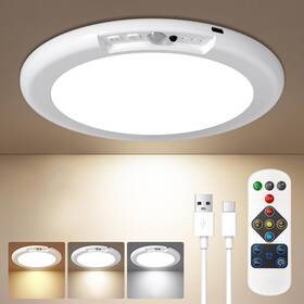 Ktnbl001ny Ktpugorn Rechargeable Motion Sensor Ceiling Light With Remote No Wiring Closet