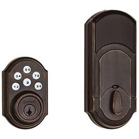 99100-079 Kwikset Smartcode 910 Z-wave Traditional Deadbolt - Venetian Bronze