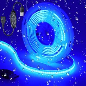 Kxzm Cob-320-usb-b Dc 5v Usb Cob Blue Led Strip Light Dimmable Ip65 Waterproof
