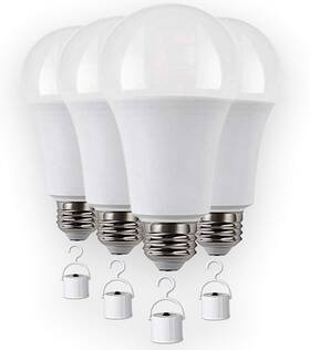 22669 Laborate Lighting 9-watt Warm White Led Emergency Light Bulb 4 Count 120v Ac 850 Lumens Bat
