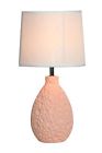 Lt2003-pnk Lamp Texturized Id Table 2251958 Pink Oval Ceramic