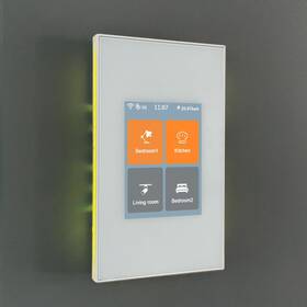 L8-hs4 Lanbon L8 Lcd Smart Light Switch 4 Gang Single Pole No Dim Need Neutral Wire