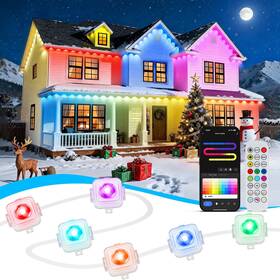 Ip67 Landrhythm 100ft/72led Permanent Outdoor Lights 100ft Smart Eave Light With 72 Led Wat