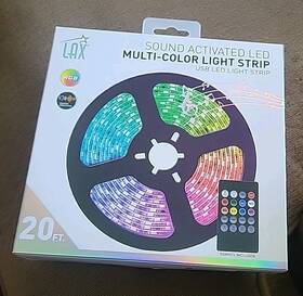 Lax 817551029721 Sound Activated Led Rgb Multicolor Usb Light Strip With Remote Control