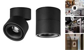 Led 714453195816 Ceiling Spotlight - Wall Light 360 Adjustable 3000k Warm Black