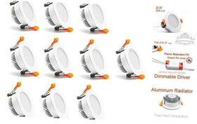 Llwdxp-dw5wd-110-10p Ledlampsworld 2.5 Inch Dimmable Led Recessed Lighting 5w Retrofit Downlight 6000k Daylight