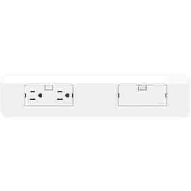 Apmt12w2 Legrand Adorne Under-cabinet 12 In. 2-outlet Modular Track White With 1 Tamper