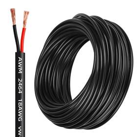 Lesnlok 768399533607 18 Gauge 2 Conductor Awg Stranded Pvc Cord Oxygen-free Copper Cable 100ft