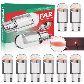 T10cob10pcsred Letingfar 194 Led Bulb Red Pack Of 10 T10 168 2825 W5w Wedge Cob Rep