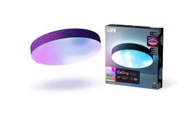1010593791 Lifx 15 Inch Matte Black Indoor Selectable Led Flush Mount Multi-color Smart Wifi