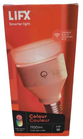 Lifx 347403002615 Smart Light A19 Led Bulb Dimmable 11.5 Watts