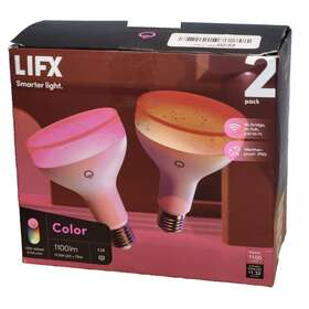 Br30 Lifx 347403002745 2 Pack - Color 1100 Lumen Smart Bulb E26 Weatherproof