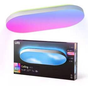 Lifx 347403005159 26 Inch Oval Capsule Smart Black Multi-color Wifi Led Flush Mount Light