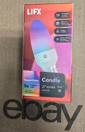 Lifx 347403005180 Candle 25-watt Equivalent B10 Smart Wi-fi E26 Led Light Bulb Same Day Ship