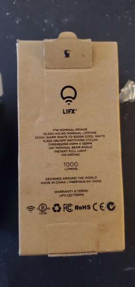 Bul-11-a21b22-w Lifx A21 Multicolor Dimmable B22 With E27 Adapter Wifi Smart Led Bulb
