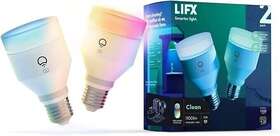 Hb2lhla19e26uvus Lifx Clean A19 1100 Lumens Wi-fi Smart Led 75w 2 Pack