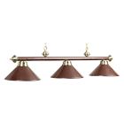 B54-lthr Light Products Ram Leather Billiard Gameroom Blk 3-light . - Brn 54w