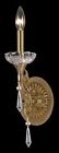 5151-ag-cl-mwp Lighted Solid 55741 Crystal Sconce Id Brass Wall Single