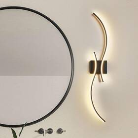 Wl-m01-5960 Lighting 39 Inch Dimmable Black Led Wall Sconce Hardwired Remote Control 3000k To 6500k Ad