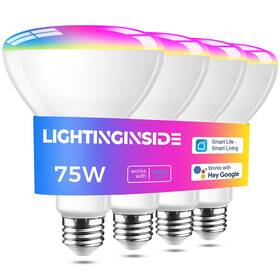 Lf-ty-br30e26-12w-4p-ls Lightinginside Smart Light Bulb 1100lm Rgbcw Br30 E26 Works With Alexa/