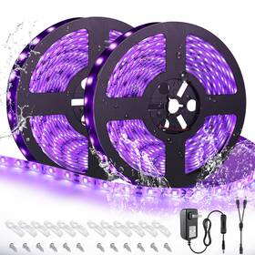 B0cc8f9g4c Lightingwill Led Uv Black Light Strip Kit Waterproof Ip65 32.8ft 3528 600led 395-405nm