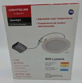 Fd6r4cct Lightolier 6 Inch Led Flat Downlight 900 Lumens Adjustable Color Temp New