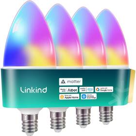 Ls0125041897a Linkind Matter Smart Bulbs E12 Led Bulb Works With Alexa/apple Home/google H