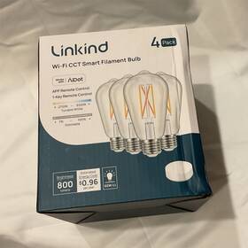 X003xmouxl Linkind Wi-fi Cct Smart Filament Bulb 4-pack 800 Lumens Dimmable App Control