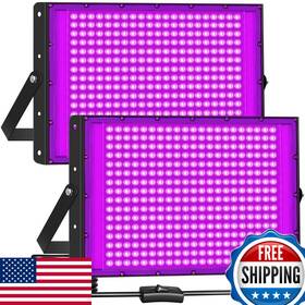 Linstaine B0cfq7lf1w 300w Blacklight Floodlight 10ft Cable Waterproof Led Black Light