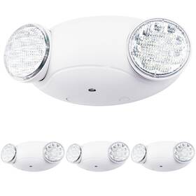 Lit-path B07p4msphc Lit-path Led Emergency Lighting Fixtures 2 Bug Eye Heads And Back Up