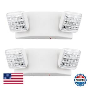 B0chvr1jkr Lit-path Led Emergency Light Fixtures 2 Heads Backup Batteries Ul Rated 120/277v
