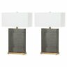 Lit4402 Lit4402a-set2 Safavieh Joyce Faux Alligator Table Lamp Set Of