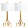 Lit4508a-set2 Safavieh Arabelle Hardback Table Lamp Set Of White 889048180109