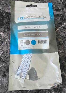 150mm-w04 Litcessory Extension Cable For Lifx Smart Light Strips White 150mm 6in 4 Pack