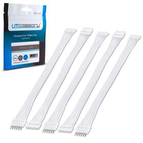 150mm-w05 Litcessory Extension Cable For Philips Hue Lightstrip Plus 6in 5 Pack Whit