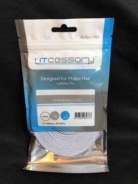 Litcessory 753340962773 Extension Cable For Philips Hue Lightstrip Plus White 3m 10ft 2 Pack