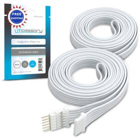 Litcessory 850020654062 Extension Cable For Philips Hue Solo Lightstrip 3ft 2 Pack White