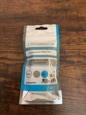 Litcessory 850020654307 6-pin To Cut-end Connector 4 Pack White Designed For Compatible Philips Hue