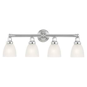 Livex 1024-05 Lighting Classic 4-light Bath 30 X 6.5 10 Polished Chrome