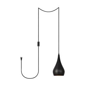 Ldpg2001 Living District Nora 1 Light Black Plug-in Pendant