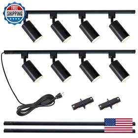 Lraemxg B0d2p8cr7m Plug In Track Lighting Power Cord 8-light Gu10 Kit 6.6ft