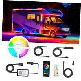 Dlj3074 Lrimauix Smart Rgb Ic Rv Awning Lights Dream Color Chasing Camper 16.4ft